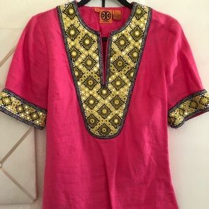 Tory Burch top tunic linen